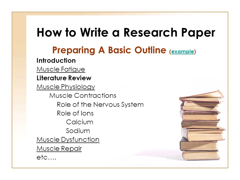 how to write a simple outline for a research paper